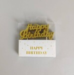 Dortisimo Svíčka Happy Birthday zlatá
