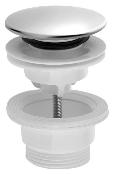 Bruckner - Umyvadlová výpust 5/4“, click-clack, velká zátka, 4-45, ABS/nerez 151.308.1