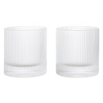 Ferm Living Sklenice Ripple Tumbler Clear – set 2 ks, čirá barva, sklo, 250 ml