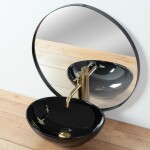 REA - Umyvadlo na desku Sofia Black - černá REA-U0154