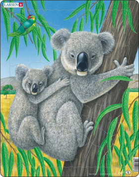 Puzzle MAXI - Medvídek Koala s mládětem/25 dílků - Larsen