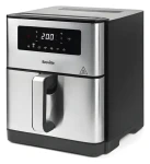 Breville VDF131X stříbrná/černá / Horkovzdušná fritéza / 1700 W / 9 l / dotykový displej / 6 programů (VDF131X)