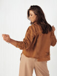 Dámská oversize džínová bunda MOLI camel FashionStreet TY4130 S/M