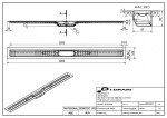 I-Drain - Linear 54 ABS sprchový žlab s hydroizolací, délka 120 cm IDABS4M12001X1