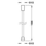 TRES sprchová hadice 150cm černá mat 913460915NM TG 913460915NM