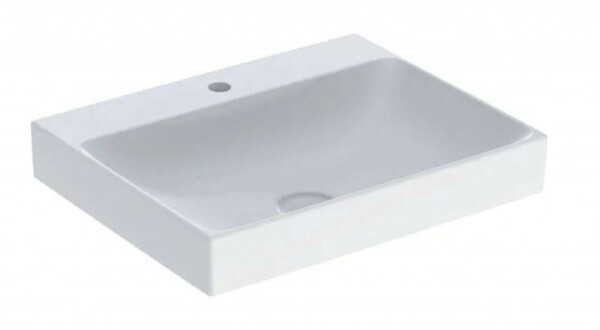 GEBERIT - ONE Umyvadlo 60x48x14 cm, bez přepadu, s otvorem pro baterii, KeraTect, bílá 505.020.01.1
