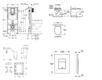 GROHE - Rapid SL Set předstěnové instalace, klozetu, sedátka SoftClose, tlačítka Even a sady pro vhazování tablet, phantom black SANI11BB5133