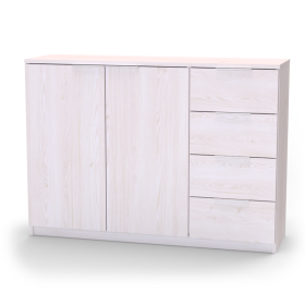 Nábytek Mikulík Komoda VARIO 5 - šedé úchytky ROZMĚR: (š/v/hl.) 100 x 86,5 x 40,5 cm