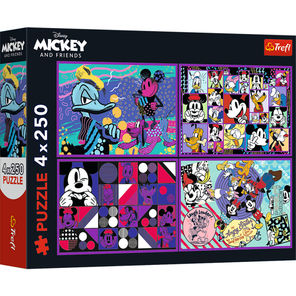 Puzzle Příhody Mickeyho Mouse a přátel/4x250 dílků