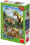 Svět dinosaurů: svítící neonové puzzle 100XL dílků - Dino