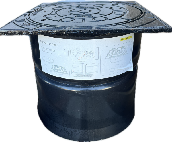 MIDAS Opti-control čtvercový poklop k šachtě - litina B12,5t 35x35 cm , vč.adaptéru - sada