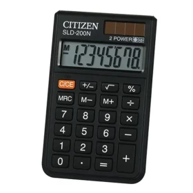 Citizen SLD-200NR / Kapesní kalkulačka / 8 -místný LCD / Matematické funkce / M+/M- (ACCISLD20K8B)