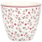 GREEN GATE Latte cup Gale White 300 ml, červená barva, porcelán 300ml