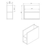 SAPHO - LOREA skříňka s umyvadlem 101x46x51,5cm (80+20cm), levá, dub alabama/bílá mat LE080-2231-L-02