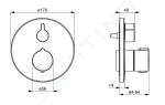 HANSA - Electra Termostatická elektronická umyvadlová baterie, bateriové napájení, Bluetooth, matná černá 9210221933