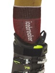 Pánské merino lyžařské ponožky ICEBREAKER Mens Ski+ Light OTC Mountain Contour, Port/Bittersweet/Snow velikost: 39-41,5 (S)