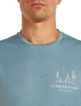 Pánské merino triko s krátkým rukávem ICEBREAKER Mens 150 Tech Lite SS Tee Peaceful Pass, Flint Blue velikost: M