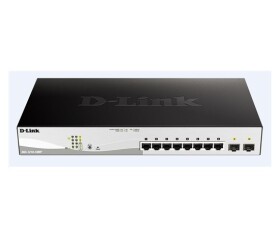 D-Link DGS-1210-10MP 10-port Gigabit Smart+ PoE Switch, 8x GbE PoE+, 2x SFP, PoE 130W, fanless EDF_385514