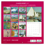 Nástěnný kalendář poznámkový 2027 Notique Claude Monet, 30 x 30 cm