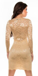 Sexy KouCla PartyDress V-Cut šněrování champagne 16