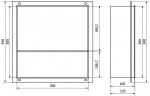 MEXEN - X-Wall-NR modul pro vestavbu do stěny s policí 30x30, nerez 1911303010S