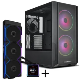Lian Li LANCOOL 216 + HYDROSHIFT II LCD-S 360TL černá / Bundle PC skříň + AiO / E-ATX / 360 mm / RGB / AMD + Intel (GABU-801)