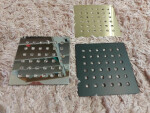Erga Erga, kovová krytka na sprchovou vaničku 12,5x12,5cm, zlatá lesklá, ERG-V06-SMC-C01-GD