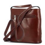 Luxusní dámská kožená crossbody kabelka Sweara, hnědá