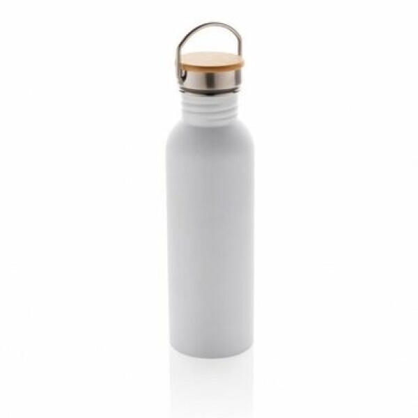 XD Design Nerezová láhev s bambusovým víčkem bílá 710 ml (P436.833)