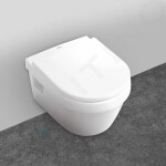 GEBERIT - Kombifix Modul pro závěsné WC s tlačítkem Sigma01, matný chrom + Villeroy Boch - WC a sedátko, DirectFlush, SoftClose, CeramicPlus 110.302.00.5 NB3