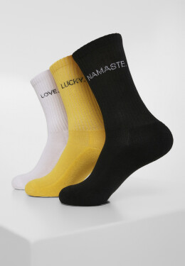 Znění Ponožky 3-Pack černá/bílá/žlutá Grösse: