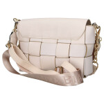 Stylová dámská koženková crossbody kabelka LB Pollina, béžová