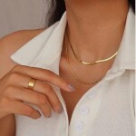 ELENYS Duo – pozlacený náhrdelník 18K žluté zlato Délka náhrdelníku: 40 a 44 cm (+ 5 cm prodloužení)