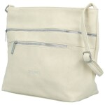 Stylová dámská koženková crossbody kabelka Olbba, krémová
