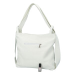 Stylová kožený kabelko batoh Vanessa, bílá