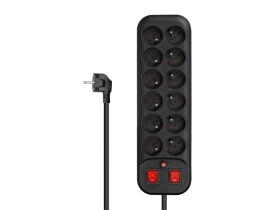 Prodlužovací přívod 12 zásuvek 1,8m DPM PPS52