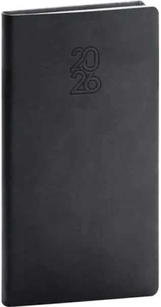 NOTIQUE Kapesní diář Aprint 2026 černý / 9 x 15.5 cm (PGD-KAPAP-6464)
