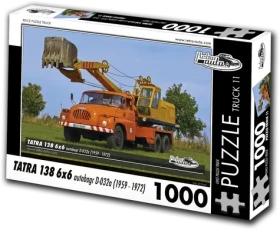 RETRO-AUTA Puzzle TRUCK č.11 Tatra 138 6x6 autobagr D-032a