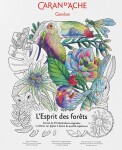 Caran d'Ache, 454.802, L'Esprit des Forets, antistresové omalovánky, Ambre Verschaeve