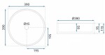 REA - Umyvadlo na desku Cristal Grey 39 nikl Ring REA-U8880