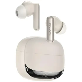 Awei TA19 béžová / Bezdrátová sluchátka / ANC / Bluetooth 6.0 / nabíjecí pouzdro / až 20 h (AWE000317)