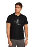 Pánské merino tričko s krátkým rukávem ICEBREAKER Mens 150 Tech Lite SS T Skiing Yeti, Black velikost: S