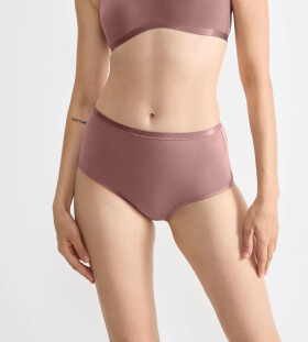 Dámské kalhotky GO Daily Cotton Highwaist 3P - BROWN - sv. hnědé 1141 - SLOGGI BROWN XXL
