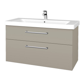 Dřevojas - Umyvadlová skříňka Q MAX SZZ2 105 - L04 Béžová vysoký lesk / Úchytka T03 / L04 Béžová vysoký lesk 331801C