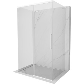 MEXEN/S - Rox-3S L sprchový kout 3 stěnný , posuvný 95 x 80, transparent, bílá 8C2L-095-080-20-00-3S