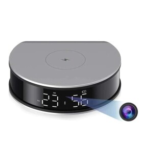 Špionážní budík se skrytou Full HD IP kamerou a bezdrátovým dobíjením - H300