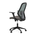 Židle kancelářská, látka zelená, houpací mechanismus, kolečka pro tvrdé povrchy