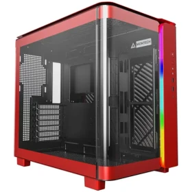 Montech KING 95 červená / ATX / 2x USB-A 3.0 / 1x USB-C 3.0 / bez zdroje / průhledná bočnice (KING95R)