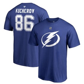 Fanatics Pánské Tričko #86 Nikita Kucherov Tampa Bay Lightning Stack Logo Name Number Velikost: