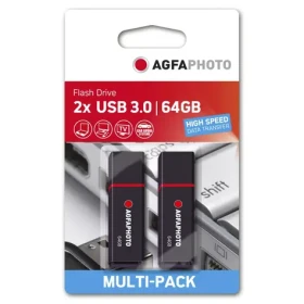 AgfaPhoto USB 3.0 64GB 2ks černá / Flash Disk / USB-A 3.0 / R:55 MB/s / W:20 MB/s (10571MP2)